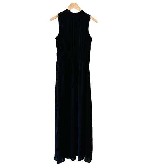 ModCloth Azalea Black Chiffon Maxi Dress Size Small - Picture 1 of 8